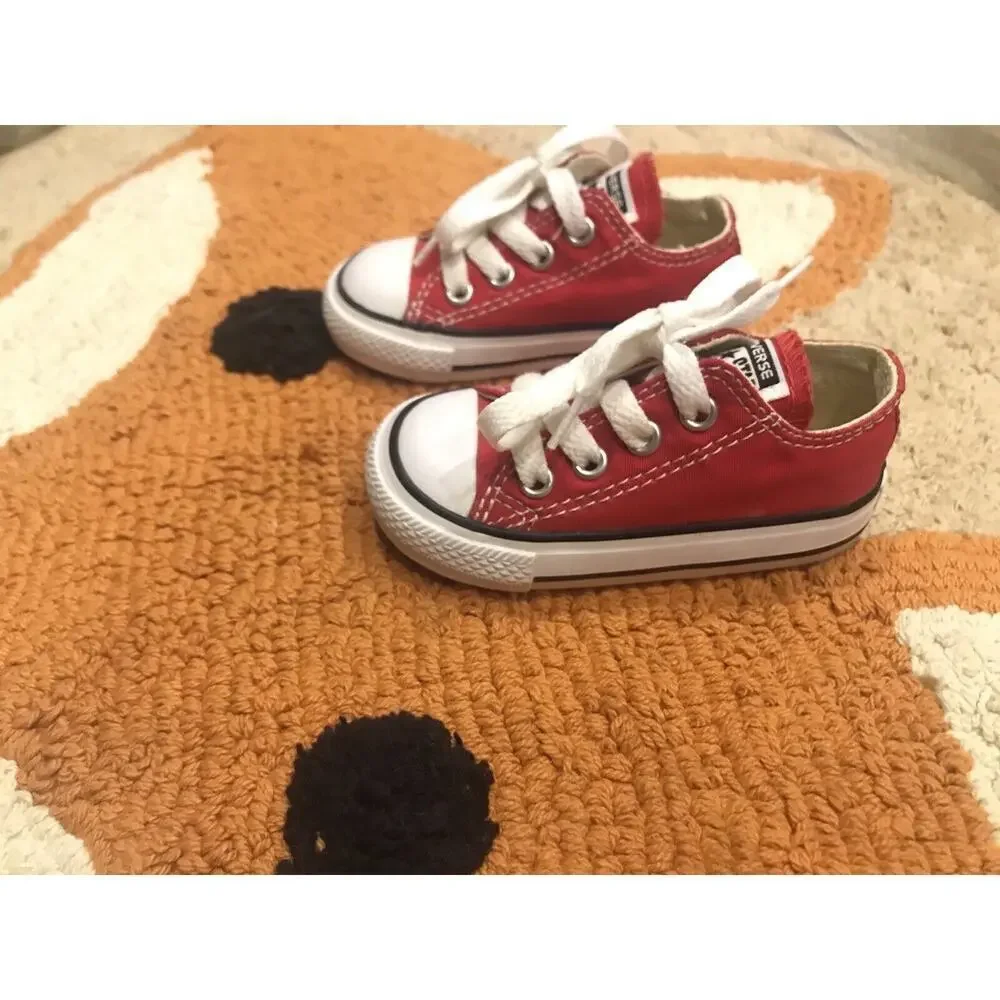 Converse Kids Red Low Top Sneakers